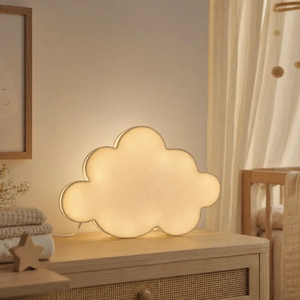 Soft Cloud Lamp / Bebek Odası için Yumuşak Gece Lambası - 3D - Görsel 2