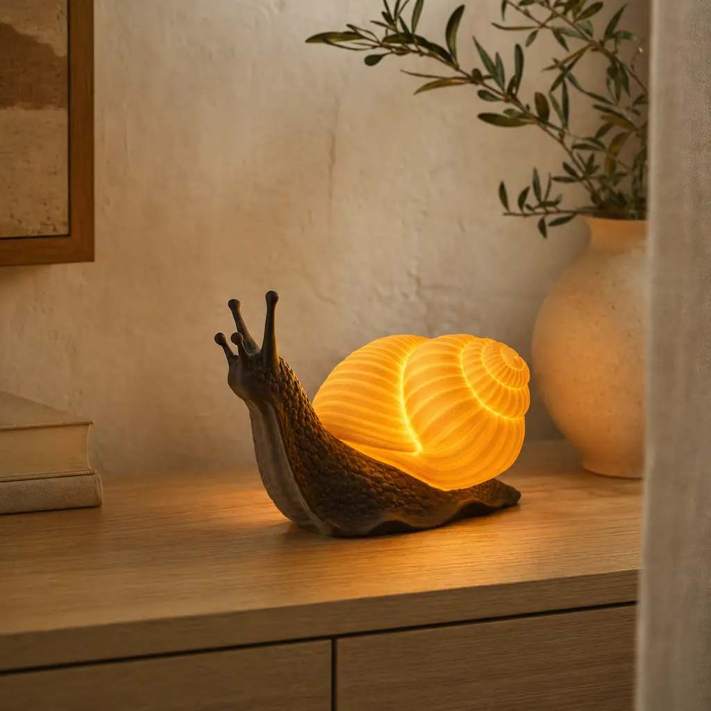 Luma Snail / Dekoratif Işıklı Salyangoz Lamba - 3D