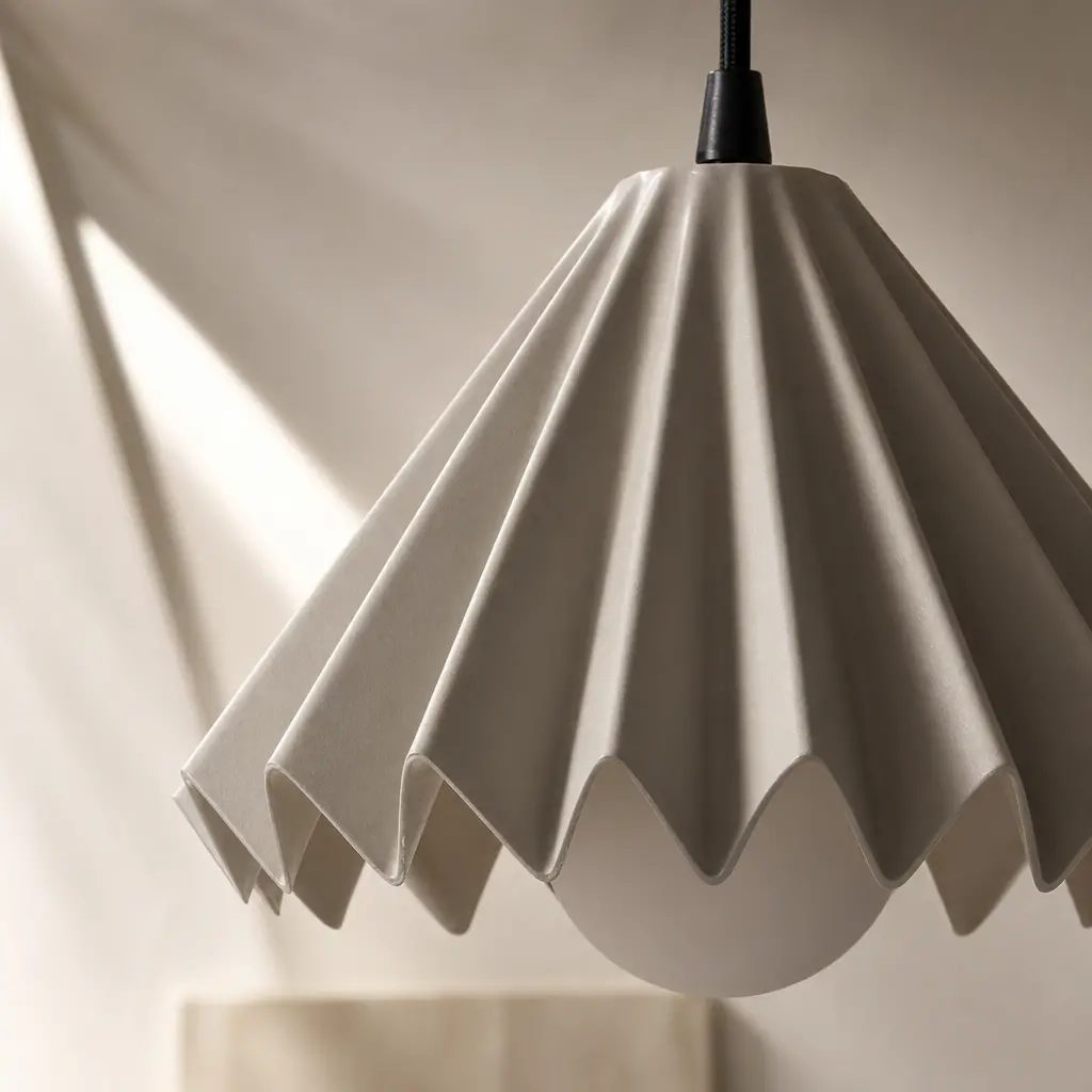 Pleat Lamp / Modern Pileli Sarkıt Aydınlatma - 3D - Görsel 2