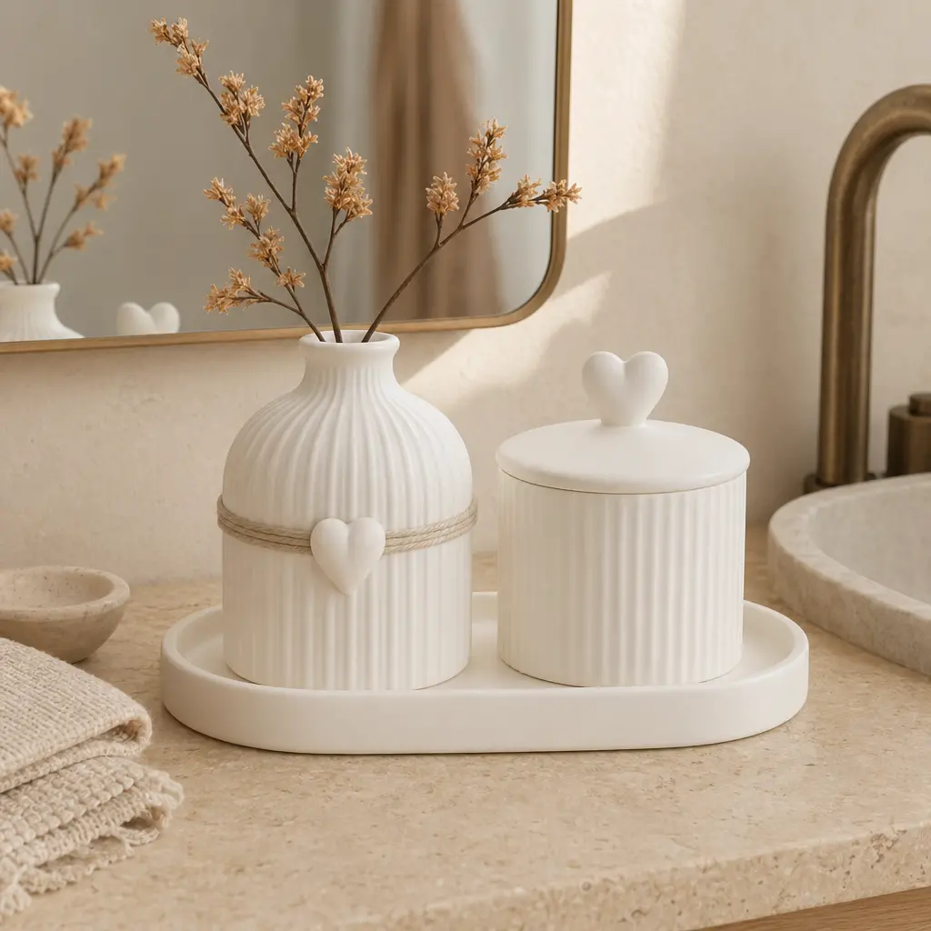 Atelier Kalp – 3’lü Dekoratif Set (3d Üretim, Pla Malzeme)