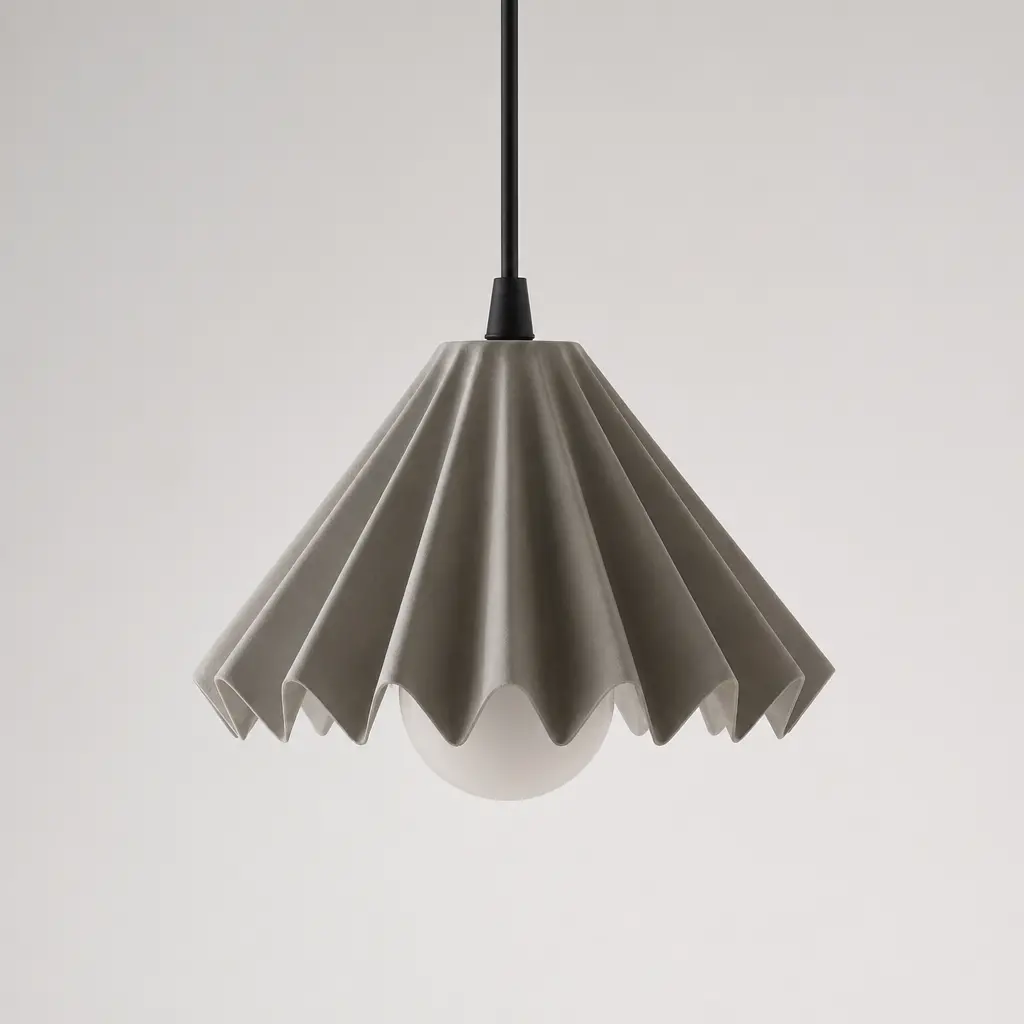 Pleat Lamp / Modern Pileli Sarkıt Aydınlatma - 3D - Görsel 3