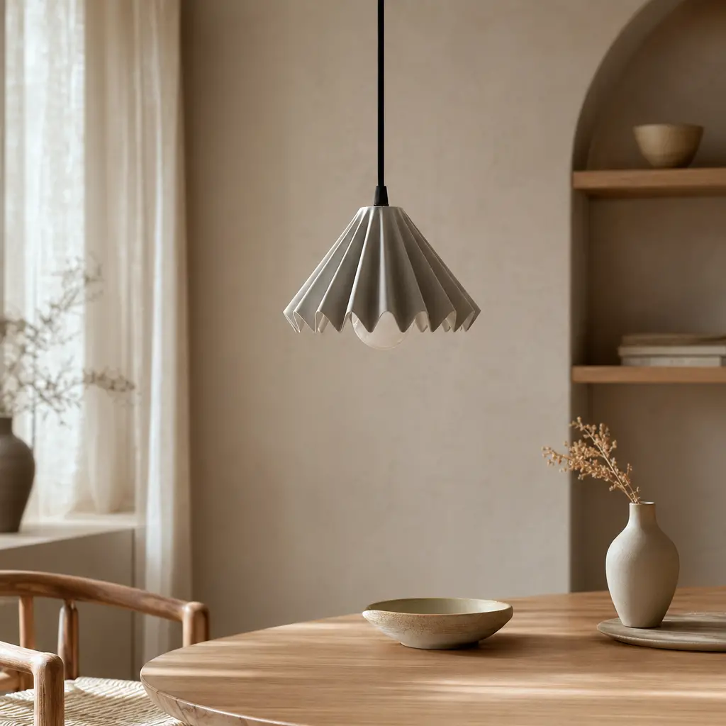 Pleat Lamp / Modern Pileli Sarkıt Aydınlatma - 3D