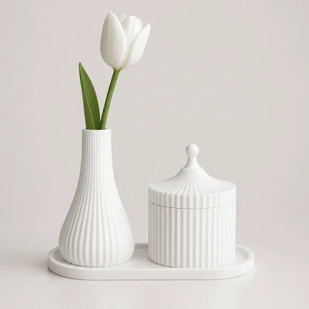 Luna Ikili Dekoratif Obje Seti – Modern & Minimal Stil - Görsel 2