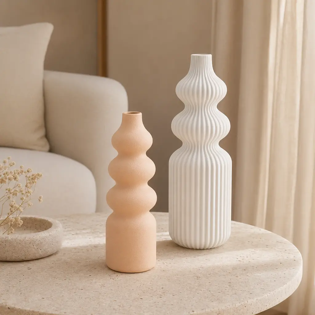 Aura Vase / İkili Dekoratif Vazo Seti - 3D - Görsel 2