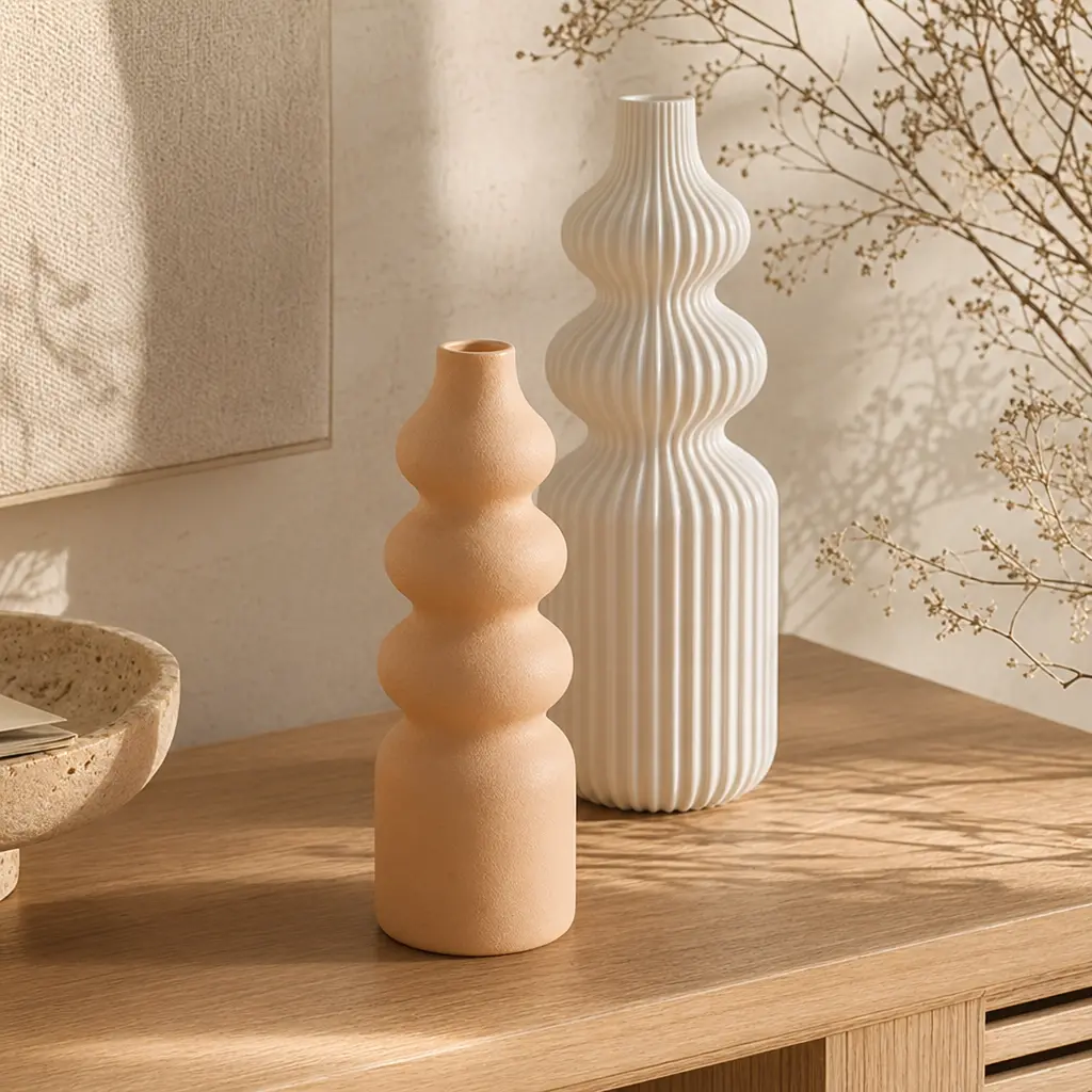 Aura Vase / İkili Dekoratif Vazo Seti - 3D